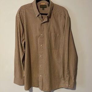 Timberland Brown Checkered Casual Button Down Shirt